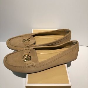 Michael Kors khaki suede flats “Molly loafer”